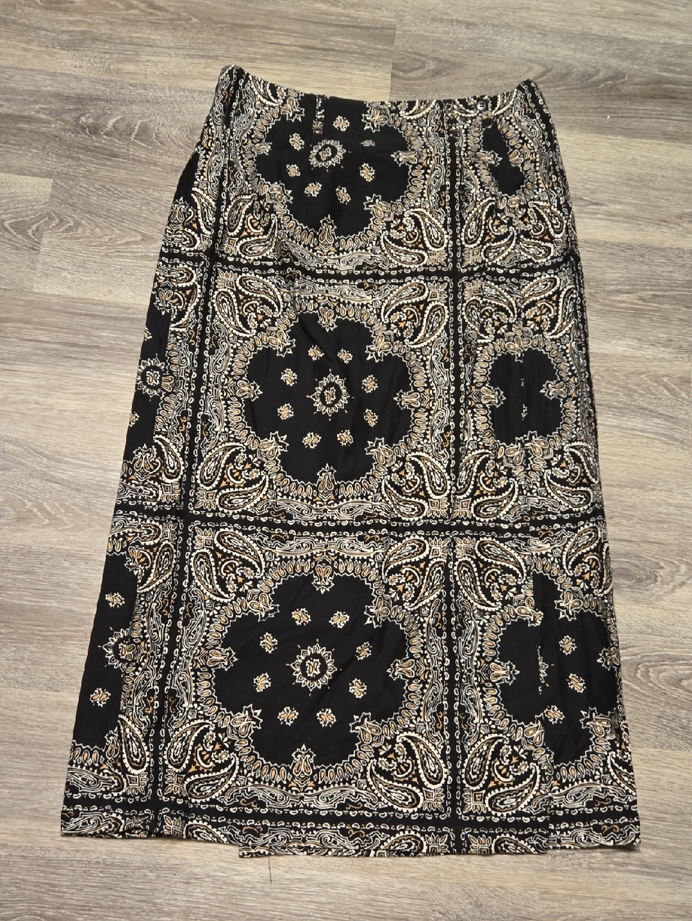 Ruff Hewn Bandana Print True Wrap Maxi Skirt 14